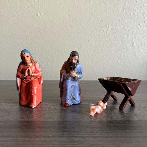 Erzgebirge Vintage Antique German 15 Piece Wooden Christmas Holiday Nativity Set - Picture 11 of 13